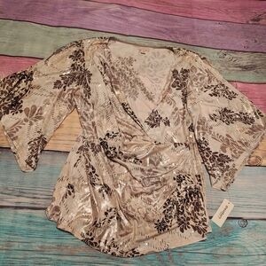 XL DressBarn Fancy Floral Blouse #0577